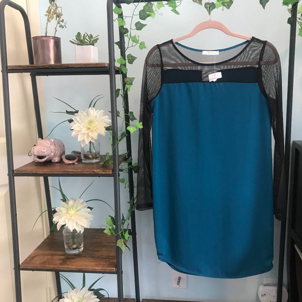 Little Blue cocktail dress made by LUSH